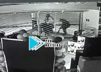 VÍDEO: Câmera flagra quadrilha invadindo loja Gazin e furtando TVs em Porto Velho