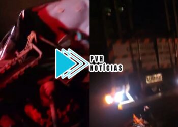 OUTRO: Motorista de caminhonete fica ferido em acidente com caminhão guincho na BR-364