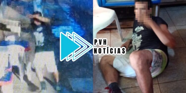 VÍDEO: Câmera registra ataque que deixou apenado baleado na Imigrantes em Porto Velho