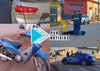 URGENTE: Motociclista bate em traseira de carro parado em semáforo na zona leste