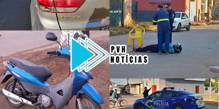 URGENTE: Motociclista bate em traseira de carro parado em semáforo na zona leste