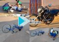 URGENTE: Ciclista é arremessado em poste após ser atropelado por moto na zona leste