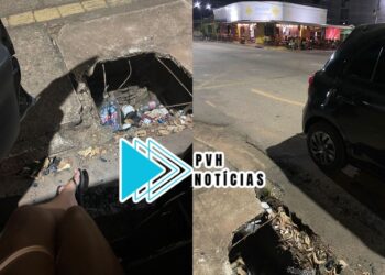 PROVIDÊNCIA: Bueiro aberto causa transtorno e risco de acidentes na Pinheiro Machado