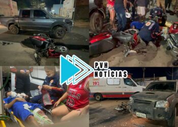 TINHA BEBIDO: Motorista de caminhonete avança preferencial e atropela motociclista na Mamoré