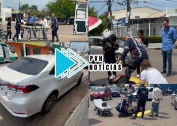 URGENTE: Motociclista quebra a perna em grave acidente na Calama