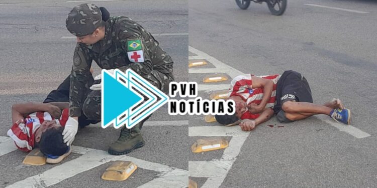 OMISSÃO: Motorista foge depois de atropelar pedestre no centro de Porto Velho