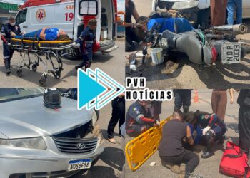 IMPRUDÊNCIA: Carro avança preferencial e atropela motociclista na Amazonas