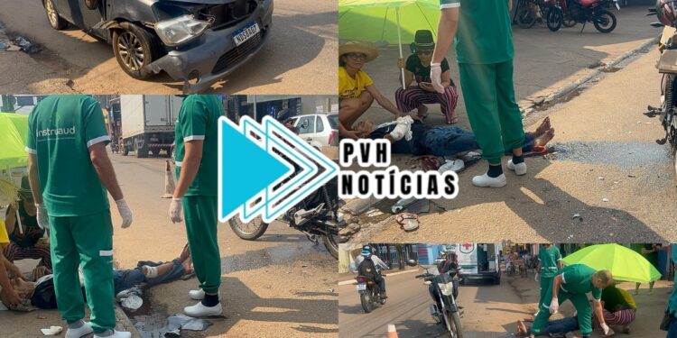 URGENTE: Idoso em moto sofre grave acidente na zona sul