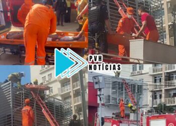 ATUALIZADA: Morador de rua é resgatado do telhado de farmácia na Rio Madeira