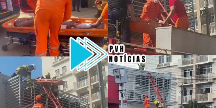 ATUALIZADA: Morador de rua é resgatado do telhado de farmácia na Rio Madeira