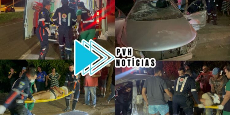 URGENTE: Acidente com capotamento deixa mulher ferida na BR-364 em Porto Velho