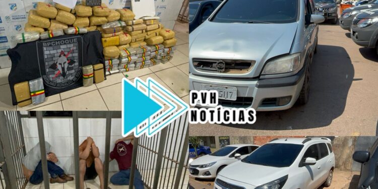 URGENTE: Operação conjunta entre BPChoque, BPFron e FTICCO prende trio com grande carregamento de drogas em Porto Velho