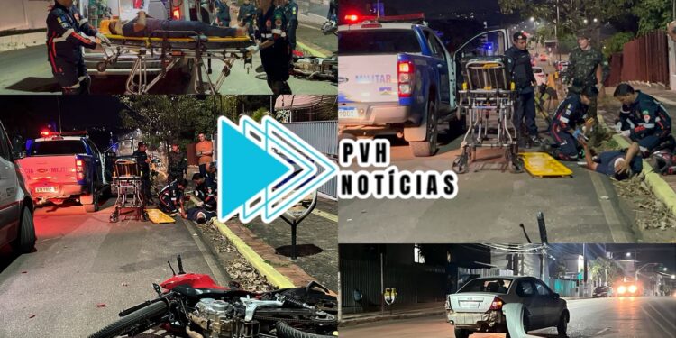 PERNA QUEBRADA: Motociclista sofre fratura em colisão com carro na Farquar