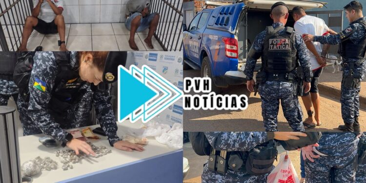 ATUALIZADA: Operação da Força Tática prende criminosos com drogas e fecha boca de fumo na zona leste