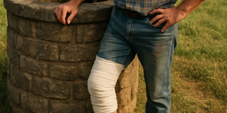 NA PERNA: Homem é atingido por bala perdida enquanto cavava poço em residência