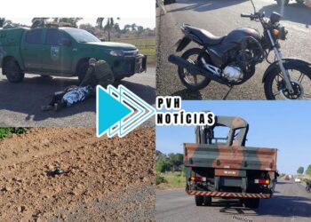 PERIGO: Motociclista bate em resto de pneu e sofre grave acidente na BR-364
