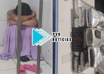 URGENTE: BPTAR flagra adolescente e mulher com 10kg de drogas em embarcação no Rio Madeira