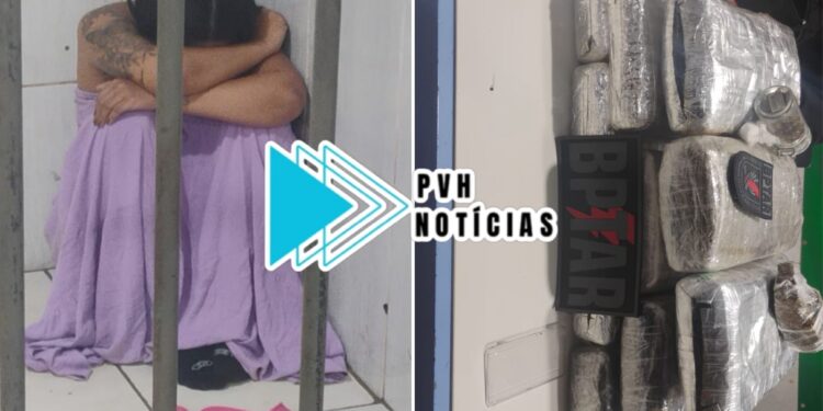 URGENTE: BPTAR flagra adolescente e mulher com 10kg de drogas em embarcação no Rio Madeira