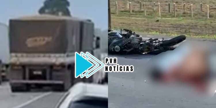 URGENTE: Motociclista tem corpo dilacerado em acidente com carreta na BR-364
