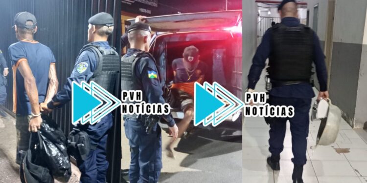 BOLO CANCELADO: Foragido é preso depois de furtar bacia e batedeira de residência no centro