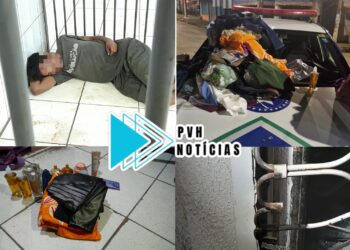 NA MADRUGADA: Ladrão é preso após furto de roupas em loja no centro