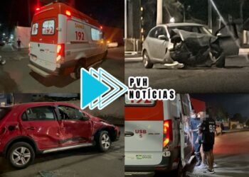 URGENTE: Carro capota em grave acidente e casal fica ferido no centro