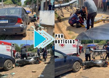 URGENTE: Motociclista tenta dar “grau” e sofre grave acidente na zona sul