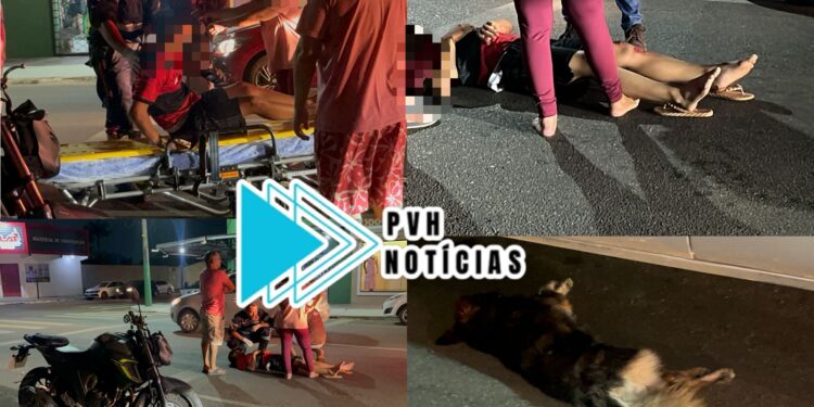 ANIMAL MORREU: Motociclista sofre grave acidente ao atropelar cachorro na Avenida Abunã