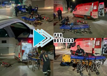 URGENTE: Ciclista é derrubado por carro e fica ferido na Avenida Jatuarana