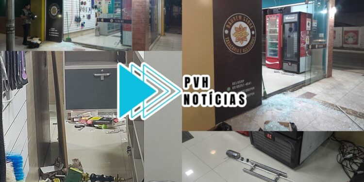 NA MADRUGADA: Ladrão usa martelo para quebrar porta de vidro e faz arrastão em tabacaria na capital