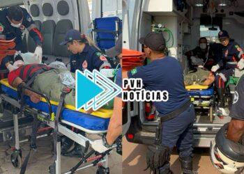 URGENTE: Motociclista é intubado após queda na zona leste