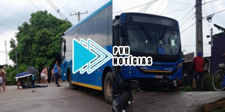 NA LADEIRA: Moto vai parar embaixo de ônibus e piloto dica ferido na zona sul