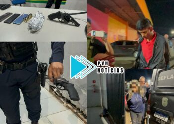 MAL INTENCIONADOS: Apenado monitorado e mulher são presos com arma, drogas e moto roubada após acidente com viatura da PM