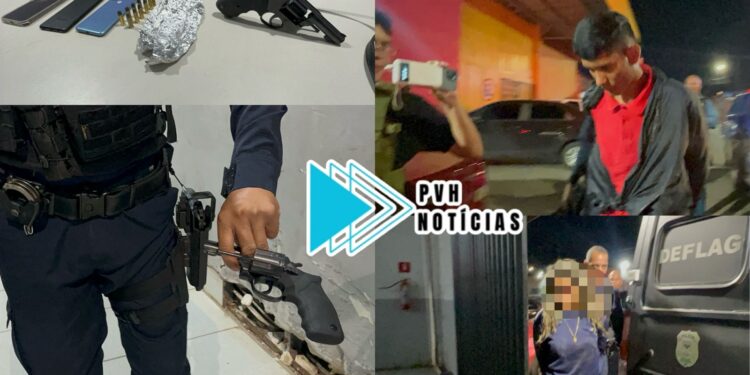 MAL INTENCIONADOS: Apenado monitorado e mulher são presos com arma, drogas e moto roubada após acidente com viatura da PM