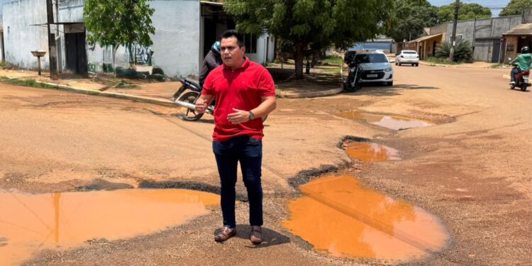 Pedido de Edimilson Dourado garante reparo em via importante na zona sul de Porto Velho