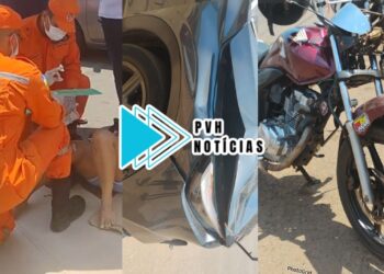 URGENTE: Casal em moto fica gravemente ferido em acidente na Avenida Rio de Janeiro