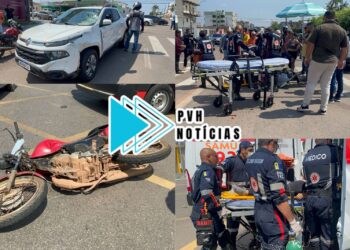 URGENTE: Motociclista é intubada após grave acidente na Avenida Caula