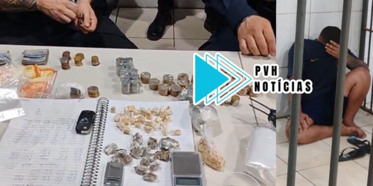 FACHADA: Membro de facção é preso com drogas em sucataria usada como boca de fumo na zona leste