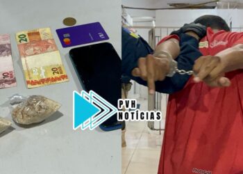 AMANHÃ TÔ SOLTO: Criminoso é flagrado com droga no “Beco da Eletronorte” no Aponiã