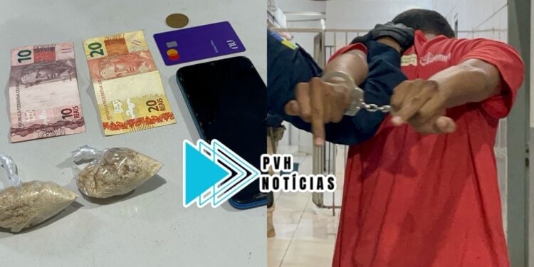 AMANHÃ TÔ SOLTO: Criminoso é flagrado com droga no “Beco da Eletronorte” no Aponiã