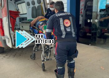 DERRAPOU: Motociclista quebra perna em acidente na Avenida Rio de Janeiro