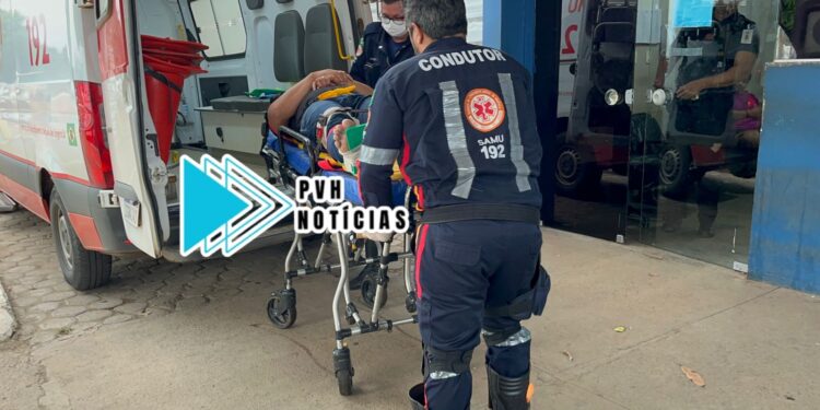 DERRAPOU: Motociclista quebra perna em acidente na Avenida Rio de Janeiro