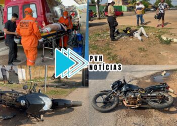 URGENTE: Motorista de Hilux foge depois de atropelar moto app com passageira no centro