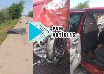 URGENTE: Motociclista morre em grave acidente na BR-364 em Candeias do Jamari