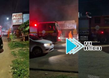 URGENTE: Comércio é atingido por incêndio na zona leste