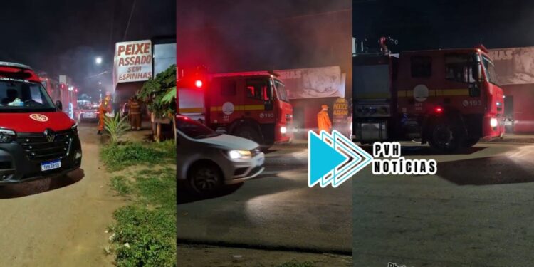 URGENTE: Comércio é atingido por incêndio na zona leste