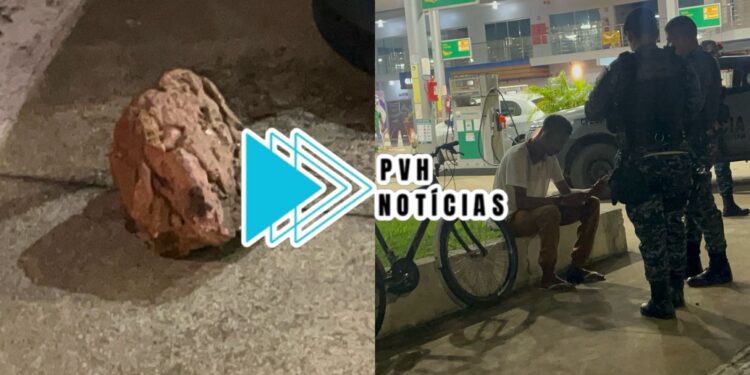 URGENTE: Homem leva pedrada no rosto durante discussão no centro