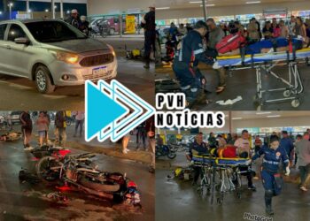 URGENTE: Colisão entre três motos e um carro deixa vários feridos na Rio de Janeiro