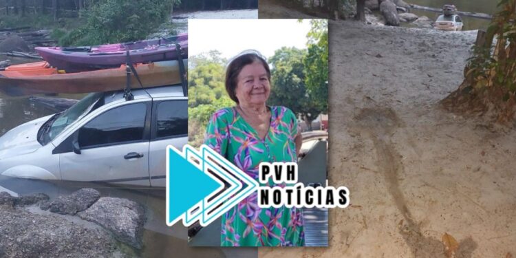 IDENTIFICADA: Carro desgovernado desce ladeira de rio e mata idosa atropelada