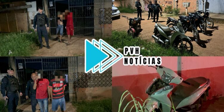 ATUALIZADA: Equipe do sgt Machado estoura mocó e apreende cinco motos com quadrilha na zona leste